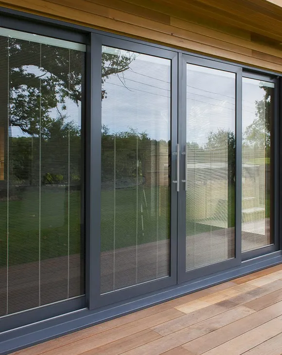 Custom sliding glass door installation for improved aesthetics and functionality.