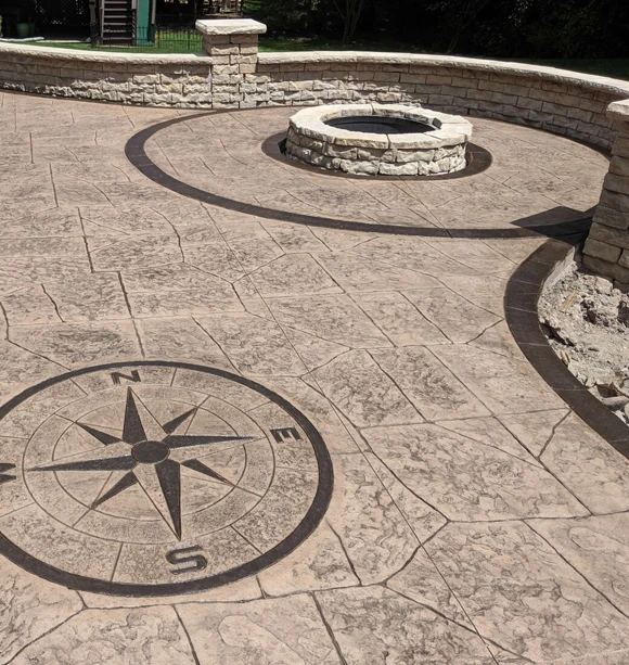 Upgrade your flooring with stylish and low-maintenance stamped concrete.